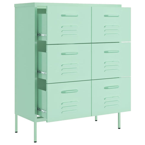 Lady Jillian -  Drawer Cabinet Mint 80x35x101,5 cm Steel